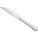 An Acopa Inspira stainless steel steak knife with a textured silver handle.