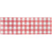 A white background with red and white gingham paper napkin bands.