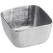 An American Metalcraft square stainless steel bowl with a hammered finish.
