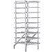 A white Steelton stationary rack with shelves.