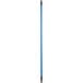 A blue pole with a black handle.