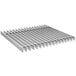 A Regency stainless steel grate for floor drains with a number of holes.