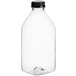 A clear Milkman square PET bottle with a black lid.