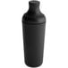 An OXO Good Grips black plastic cocktail shaker with a black lid.