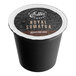 A black Ellis Mezzaroma Royal Sumatra Coffee single serve cup with a white label.