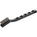 A black Lavex toothbrush style grout brush with stainless steel bristles.