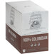 A white box of Ellis 100% Colombian Coffee Single Serve Cups with a drawing of a ship.