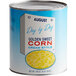 A #10 can of Cream Style Golden Sweet Corn with a label.