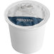 A white container of Ellis Presidential coffee single serve cups with a blue and white label.