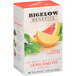 A box of Bigelow Benefits Citrus and Oolong Tea Bags with a fruit on the front.