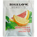 A package of Bigelow Benefits Citrus and Oolong Tea Bags with a lemon on it.