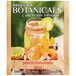 A package of Bigelow Botanicals Peach Lemonade Acai Cold Water Infusion Tea Bags with a glass of yellow tea with fruit slices.