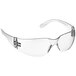 Honeywell Uvex XV100 Series clear safety glasses with clear lenses on a white background.