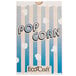 A box of blue and white striped EcoCraft popcorn bags.