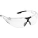 Honeywell Uvex clear safety glasses with black accents.