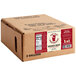 A brown box with red labels for Top Hat Provisions Spicy Ginger Beer soda syrup.