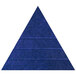 A blue Versare SoundSorb wall-mounted acoustic triangle with beveled edges.