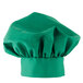 A close-up of a green Intedge chef hat.