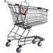 A black Regency Supermarket shopping cart with wheels and a white handle.