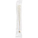 A white wrapped Rock Candy Swizzle Stick.