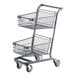 A grey Regency shopping cart with two baskets.