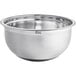 A stainless steel Choice mixing bowl with a black silicone bottom.