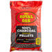 A bag of Royal Oak 100% charcoal wood pellets.