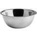A silver Choice stainless steel mixing bowl.