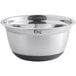 A stainless steel Choice mixing bowl with a black silicone bottom.