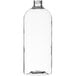 A clear 32 oz. Boston Round PET bottle with a nozzle.