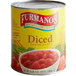 A #10 can of Furmano's Diced Tomatoes with a yellow label.