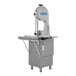 A ProCut floor model vertical band meat saw with a metal table and a handle.