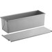 A Chicago Metallic rectangular aluminized steel bread loaf pan with a lid.