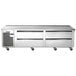 A stainless steel Traulsen refrigerated chef base with 4 drawers.