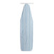 A T-Leg ironing board with a blue and white striped cover.
