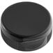 A 38/400 black plastic cap with a heat induction seal liner.