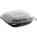 A black and clear Choice plastic container with a clear lid.