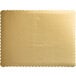 A gold rectangular laminated cardboard sheet.