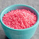 A bowl of Bake-Stable Pink Sprinkles.