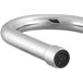 A silver Waterloo hands-free sensor faucet with a gooseneck spout over a round hole.