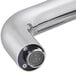 A close up of a Waterloo chrome hands-free sensor faucet.