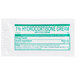 A package of 10 white Medique hydrocortisone cream packets with green text.