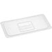 A white translucent plastic tray with a rectangular lid and a small handle.