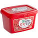 A red container of Korean hot pepper paste.