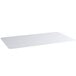 Clear PVC shelf liner on a white background.