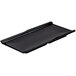 A black rectangular GET Elegance melamine platter on a counter.