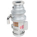 A stainless steel Hobart commercial garbage disposer with short upper housing.