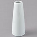 An American Metalcraft white ceramic tower vase with a small opening.