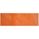 A rectangular orange paper napkin band with a white background.