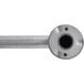 A close-up of an American Specialties, Inc. stainless steel grab bar with snap flange.